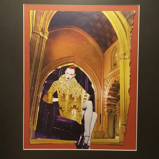Untitled (collage, gilded arches)